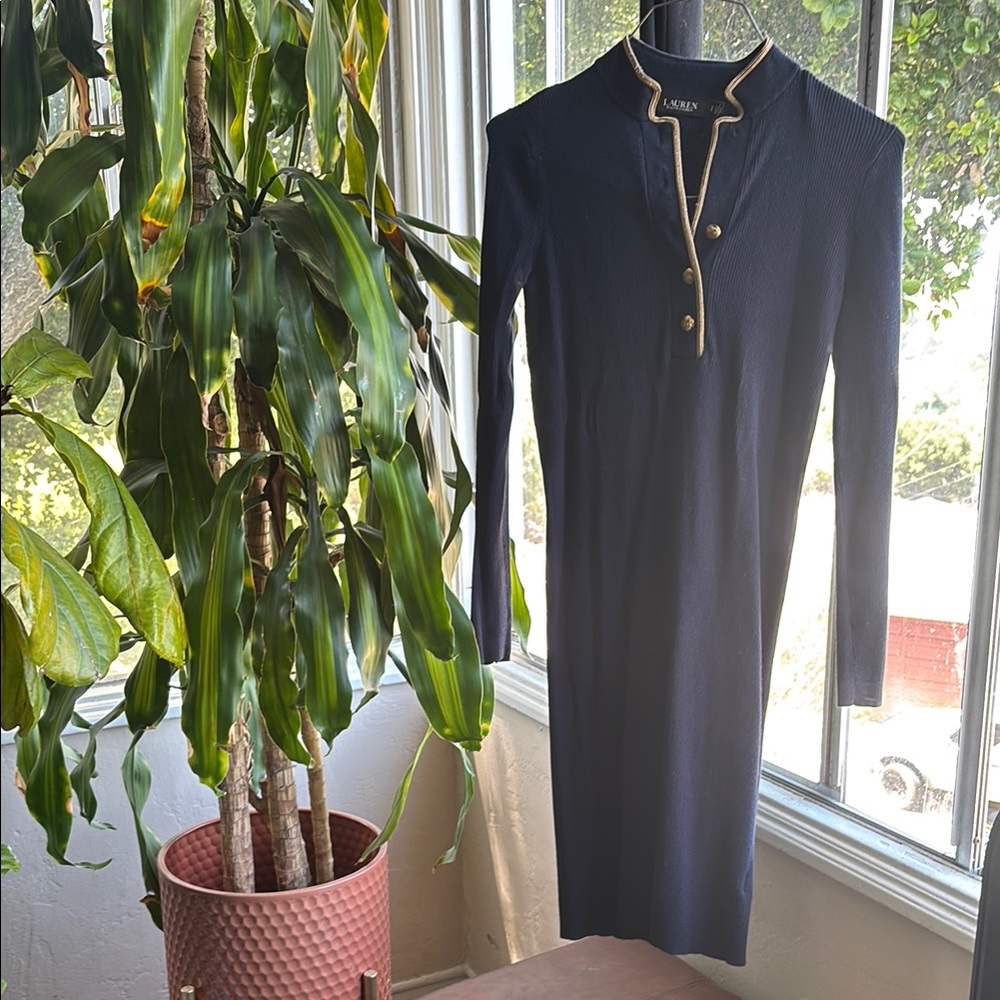 Ralph Lauren Navy Long Sleeve Dress